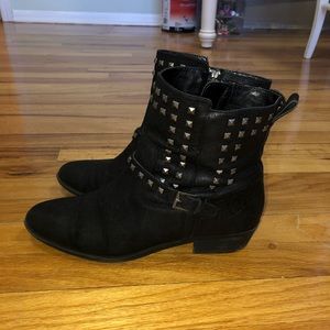 Studded Black Suede Ralph Lauren Booties